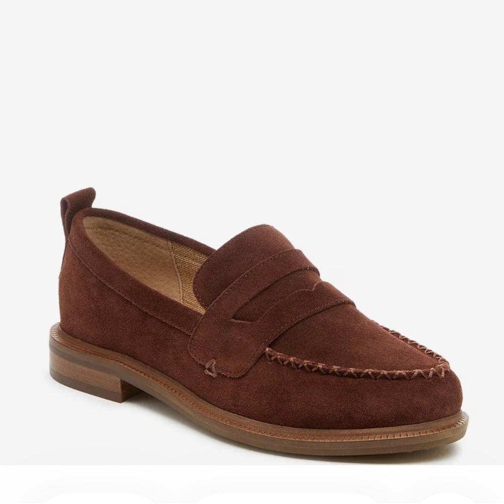 NWOB Kelsi Dagger Lens Cinnamon Suede Loafers 8.5